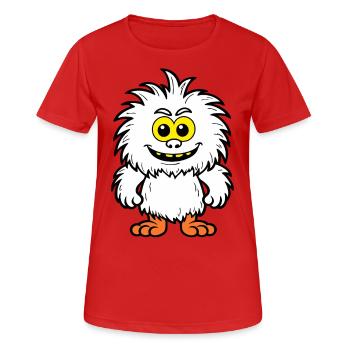 Drôle de monstre de compagnie - T-shirt respirant Femme - rouge - Devant - AI Model Female 172 dark (172cm)