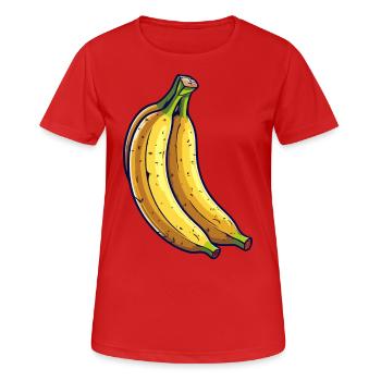 Bananes - T-shirt respirant Femme - rouge - Devant - AI Model Female 172 dark (172cm)