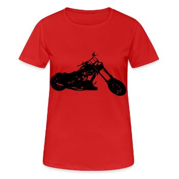 chopper - Frauen T-Shirt atmungsaktiv - Rot - Vorne - AI Model Female 172 dark (172cm)