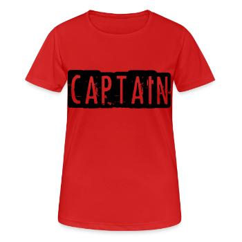 captain - Frauen T-Shirt atmungsaktiv - Rot - Vorne - AI Model Female 172 dark (172cm)