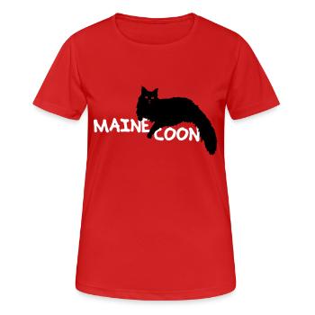 Maine coon - Women's Breathable T-Shirt - red - Front - AI Model Female 172 dark (172cm)