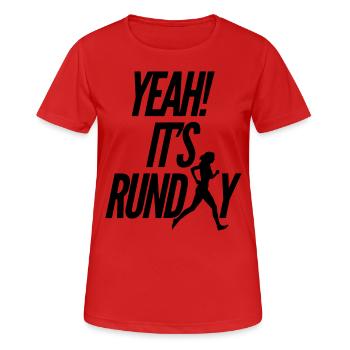 rundayfemale - Frauen T-Shirt atmungsaktiv - Rot - Vorne - AI Model Female 172 dark (172cm)