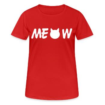 Meow - Women's Breathable T-Shirt - red - Front - AI Model Female 172 dark (172cm)