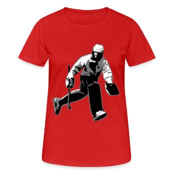 gardien de but - T-shirt respirant Femme - rouge - Devant - AI Model Female 172 dark (172cm)