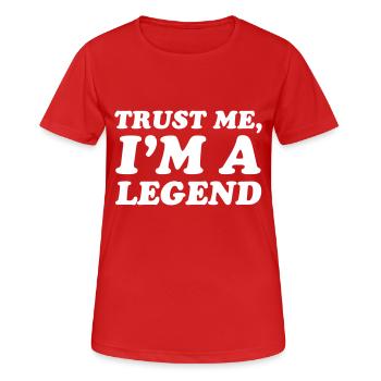 Legend - T-shirt respirant Femme - rouge - Devant - AI Model Female 172 dark (172cm)