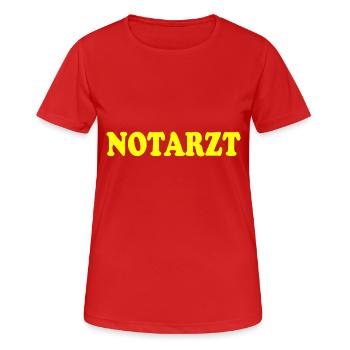 Notarzt - Frauen T-Shirt atmungsaktiv - Rot - Vorne - AI Model Female 172 dark (172cm)