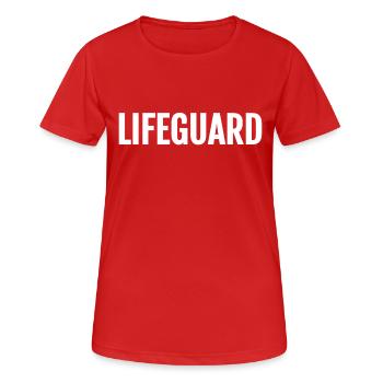 lifeguard template - Frauen T-Shirt atmungsaktiv - Rot - Vorne - AI Model Female 172 dark (172cm)