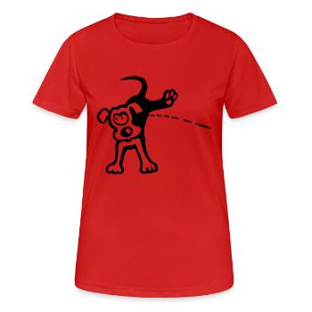 Peeing Paul - Women's Breathable T-Shirt - red - Front - AI Model Female 172 dark (172cm)