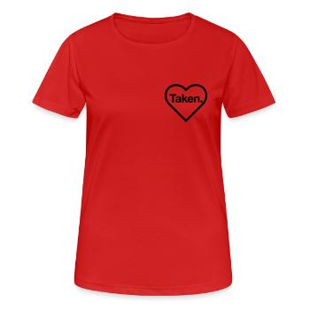 Cœur pris - T-shirt respirant Femme - rouge - Devant - AI Model Female 172 dark (172cm)