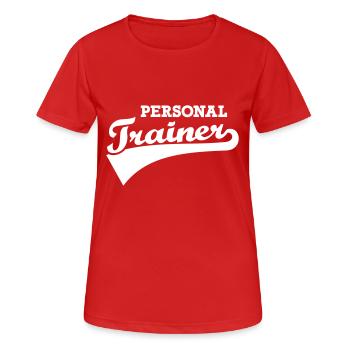 Personal trainer - Women's Breathable T-Shirt - red - Front - AI Model Female 172 dark (172cm)