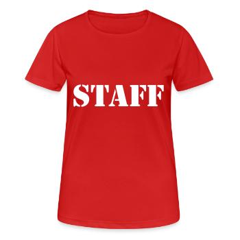 staff - T-shirt respirant Femme - rouge - Devant - AI Model Female 172 dark (172cm)
