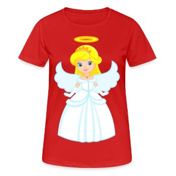 ange - T-shirt respirant Femme - rouge - Devant - AI Model Female 172 dark (172cm)