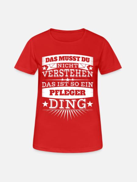 Pfleger - Frauen T-Shirt atmungsaktiv - Rot