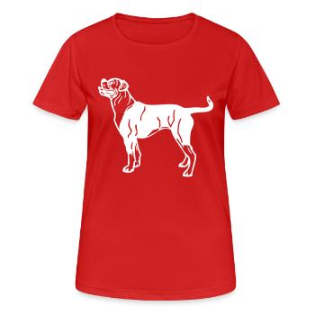 americanbulldog2a - T-shirt respirant Femme - rouge - Devant - AI Model Female 172 dark (172cm)
