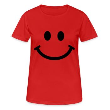 Visage souriant heureux - T-shirt respirant Femme - rouge - Devant - AI Model Female 172 dark (172cm)