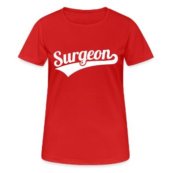 Chirurgien - T-shirt respirant Femme - rouge - Devant - AI Model Female 172 dark (172cm)