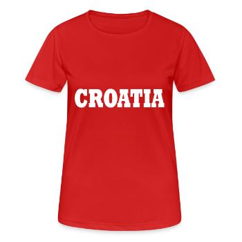 Kroatien - Frauen T-Shirt atmungsaktiv - Rot - Vorne - AI Model Female 172 dark (172cm)