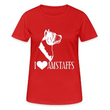 americanstaffy0d - T-shirt respirant Femme - rouge - Devant - AI Model Female 172 dark (172cm)