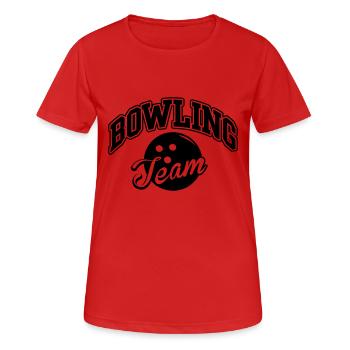 Bowling Team - Frauen T-Shirt atmungsaktiv - Rot - Vorne - AI Model Female 172 dark (172cm)