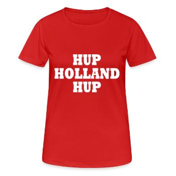 Hup holland hup - Frauen T-Shirt atmungsaktiv - Rot - Vorne - AI Model Female 172 dark (172cm)
