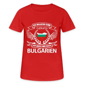 Ich Brauche Keine Therapie - Bulgarien Geschenk - Frauen T-Shirt atmungsaktiv - Rot - Vorne - AI Model Female 172 dark (172cm)