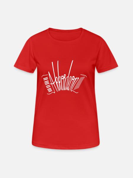 accordeon - Dame T-shirt svedtransporterende - rød