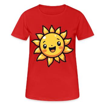 Laughing sun – good mood guarantee - Women's Breathable T-Shirt - red - Front - AI Model Female 172 dark (172cm)