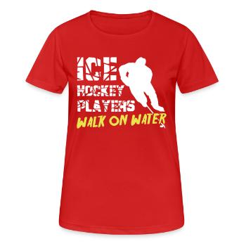 Ice Hockey Players Walk on Water - Women's Breathable T-Shirt - red - Front - AI Model Female 172 dark (172cm)