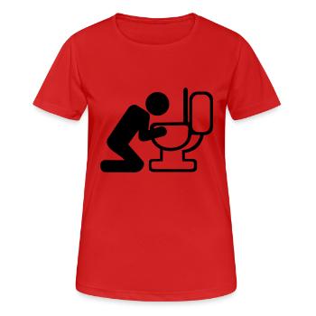 Alcool - T-shirt respirant Femme - rouge - Devant - AI Model Female 172 dark (172cm)