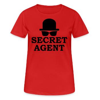 Secret Agent Sonnenbrille - Frauen T-Shirt atmungsaktiv - Rot - Vorne - AI Model Female 172 dark (172cm)