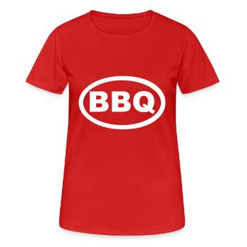 BBQ - Women's Breathable T-Shirt - red - Front - AI Model Female 172 dark (172cm)