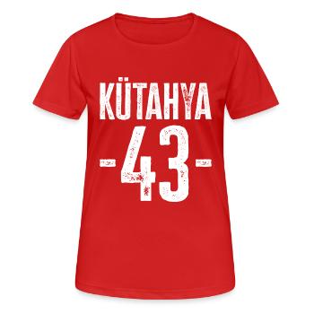 Kütahya 43 – Art et culture de Türkiye - T-shirt respirant Femme - rouge - Devant - AI Model Female 172 dark (172cm)