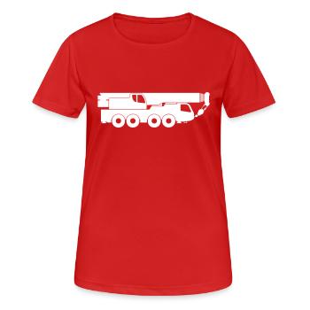 Forme de symbole d’icône de grue mobile. - T-shirt respirant Femme - rouge - Devant - AI Model Female 172 dark (172cm)