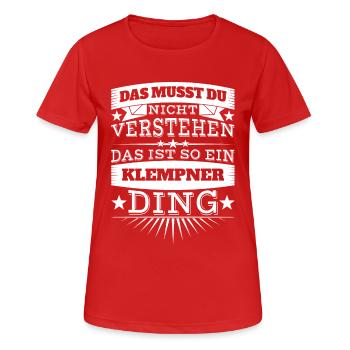 Klempner - Frauen T-Shirt atmungsaktiv - Rot - Vorne - AI Model Female 172 dark (172cm)