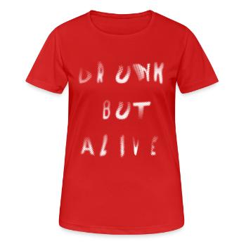 drunk but alive - Women's Breathable T-Shirt - red - Front - AI Model Female 172 dark (172cm)