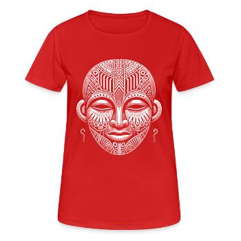 Masque - T-shirt respirant Femme - rouge - Devant - AI Model Female 172 dark (172cm)