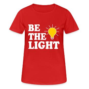 Be the light - Women's Breathable T-Shirt - red - Front - AI Model Female 172 dark (172cm)