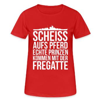 Echte Prinzen - Frauen T-Shirt atmungsaktiv - Rot - Vorne - AI Model Female 172 dark (172cm)