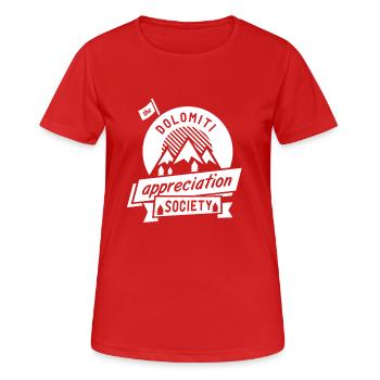 Dolomit Anerkennung weiß - Frauen T-Shirt atmungsaktiv - Rot - Vorne - AI Model Female 172 dark (172cm)