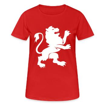 löwe tier - Frauen T-Shirt atmungsaktiv - Rot - Vorne - AI Model Female 172 dark (172cm)