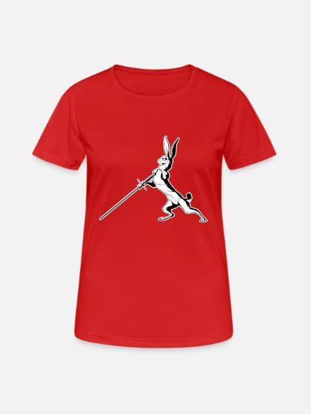Hase im Alber - Frauen T-Shirt atmungsaktiv - Rot