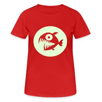 Piranha - T-shirt respirant Femme - rouge - Devant - AI Model Female 172 dark (172cm)