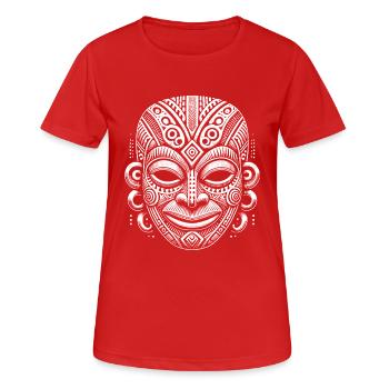 Masque - T-shirt respirant Femme - rouge - Devant - AI Model Female 172 dark (172cm)