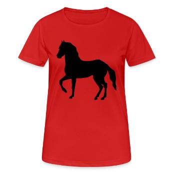 cheval rapper étalon galop ride noir beauté - T-shirt respirant Femme - rouge - Devant - AI Model Female 172 dark (172cm)