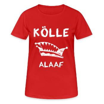 Karneval Köln - Kölle Alaaf - Frauen T-Shirt atmungsaktiv - Rot - Vorne - AI Model Female 172 dark (172cm)