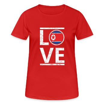 roots love heimat herkunft queen Nordkorea - Frauen T-Shirt atmungsaktiv - Rot - Vorne - AI Model Female 172 dark (172cm)