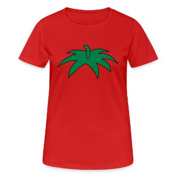 Tomate Costume Carnaval Tomate Costume Paille Légumes - T-shirt respirant Femme - rouge - Devant - AI Model Female 172 dark (172cm)