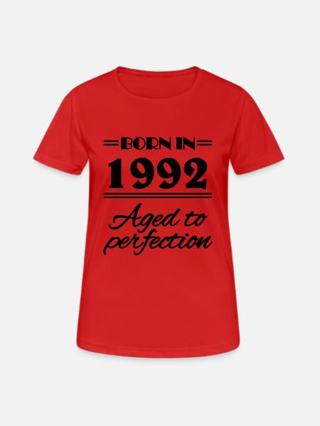 Born in 1992 Aged to perfection - Women's Breathable T-Shirt - red