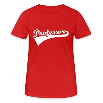 Professor - Frauen T-Shirt atmungsaktiv - Rot - Vorne - AI Model Female 172 dark (172cm)