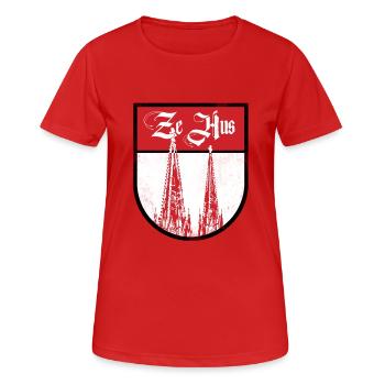 Kölner Dom Heimatstadt - Frauen T-Shirt atmungsaktiv - Rot - Vorne - AI Model Female 172 dark (172cm)